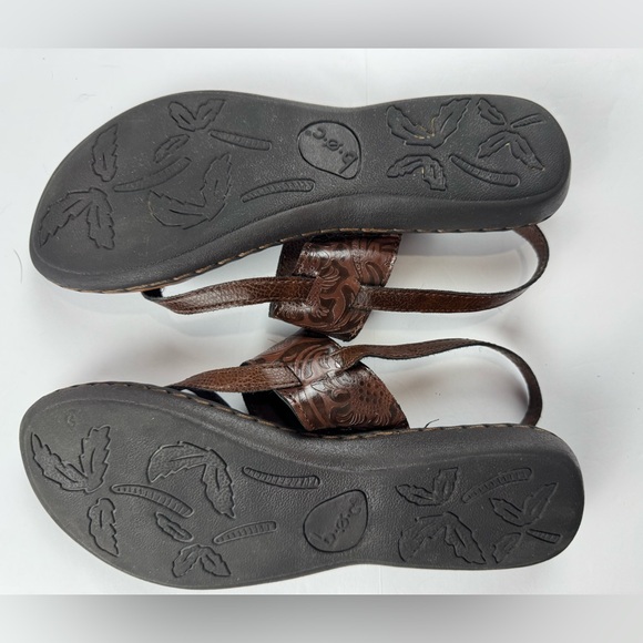 BOC Brown Slingback thong flat summer sandal size 7 - Picture 6 of 7